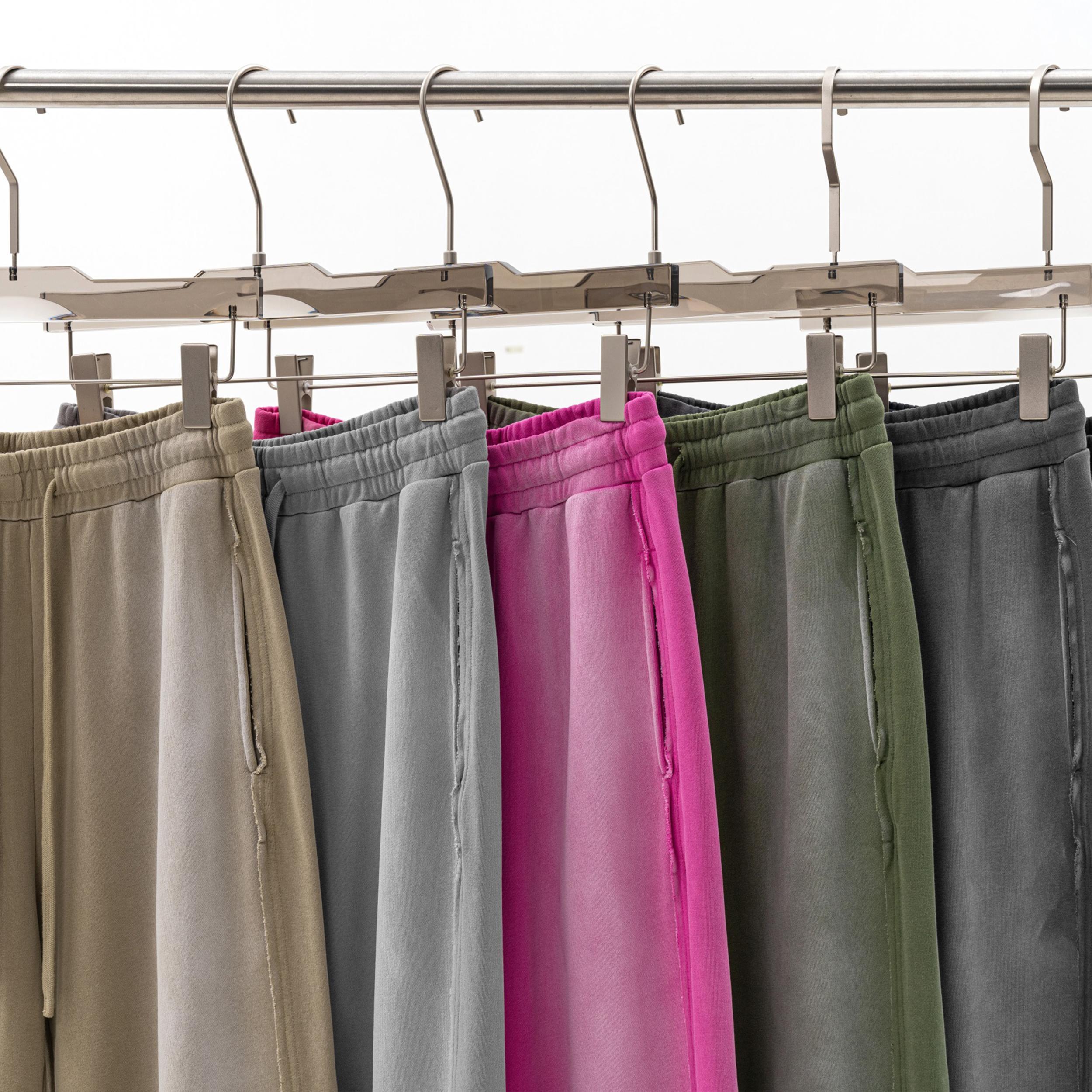 Vintage Washed Ragged-hem Wide-leg Sweatpants Product Image