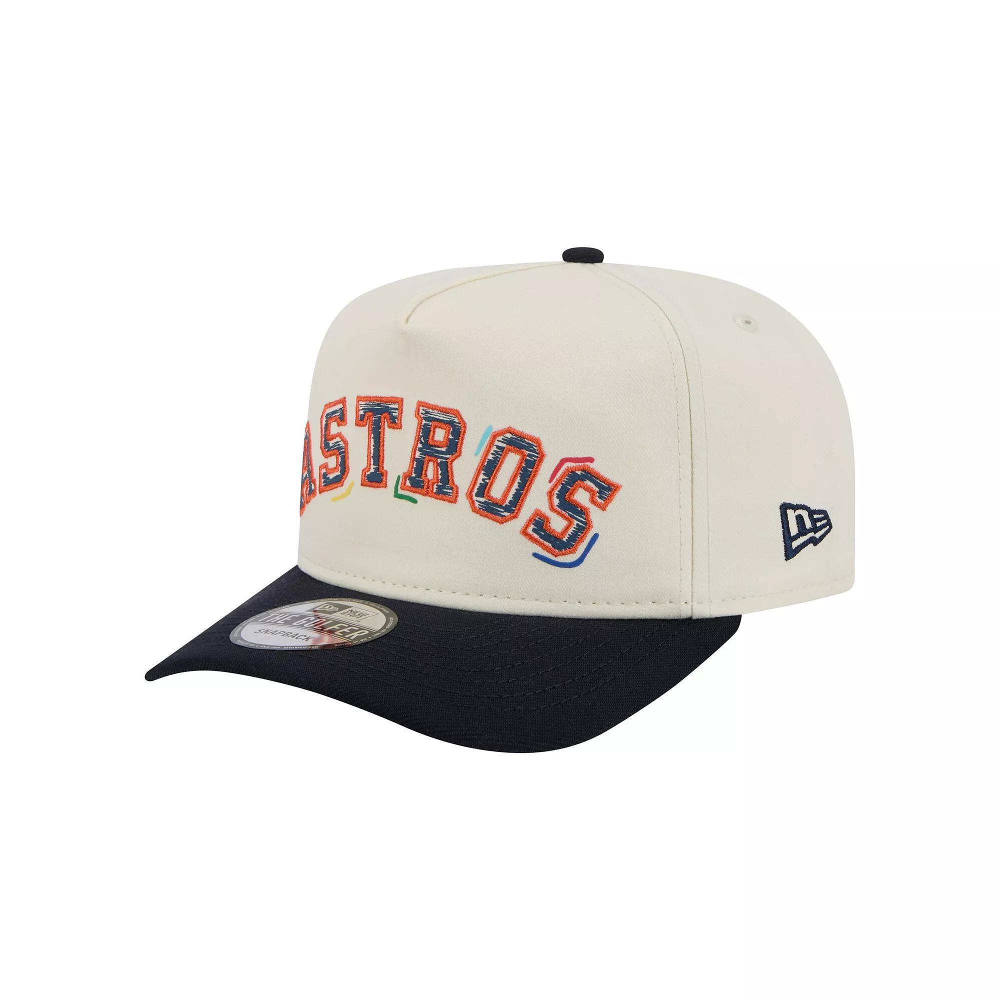 Men's New Era  White Houston Astros Team Scribble Golfer Adjustable Hat Product Image