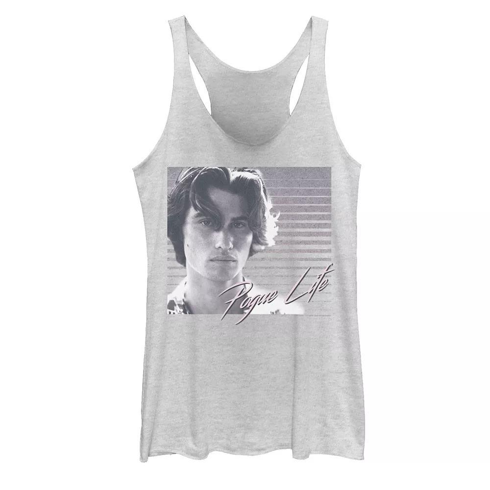 Juniors' Outer Banks John B Pogue Life Graphic Tank Top, Girl's, Size: Medium, White Grey Product Image