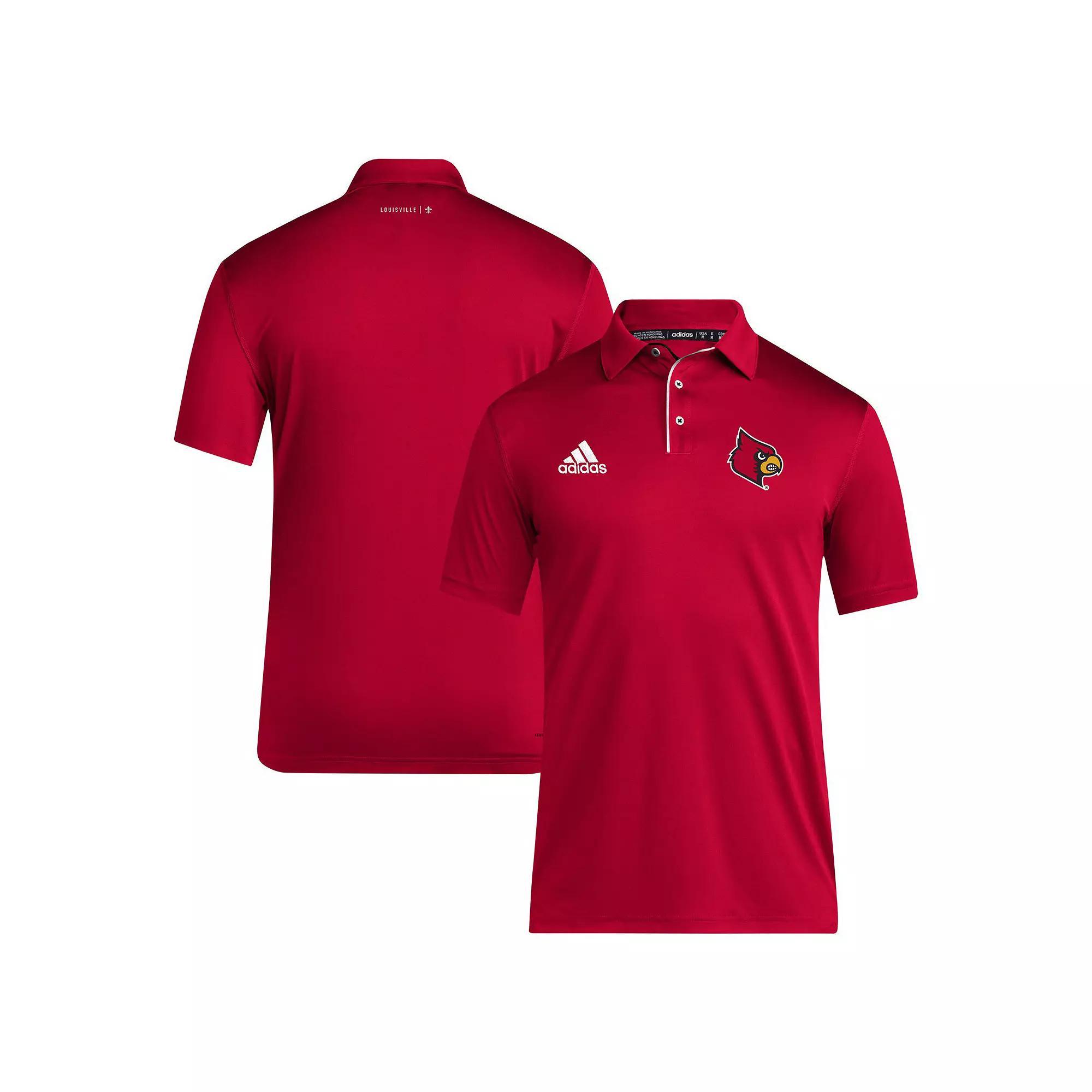 Men's adidas Red Louisville Cardinals 2024 Coaches AEROREADY Polo,  Product Image