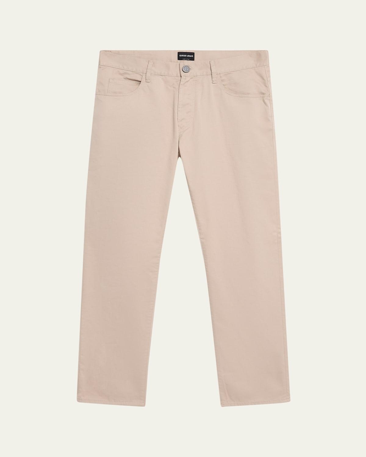 Mens 5-Pocket Stretch Cotton Pants Product Image
