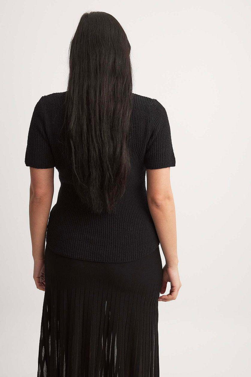 Short Sleeved Knitted Top Product Image