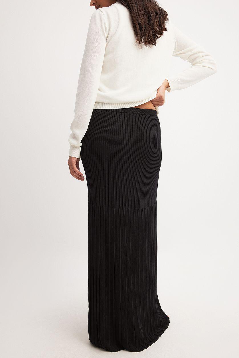 Knitted Wide Maxi Skirt Product Image