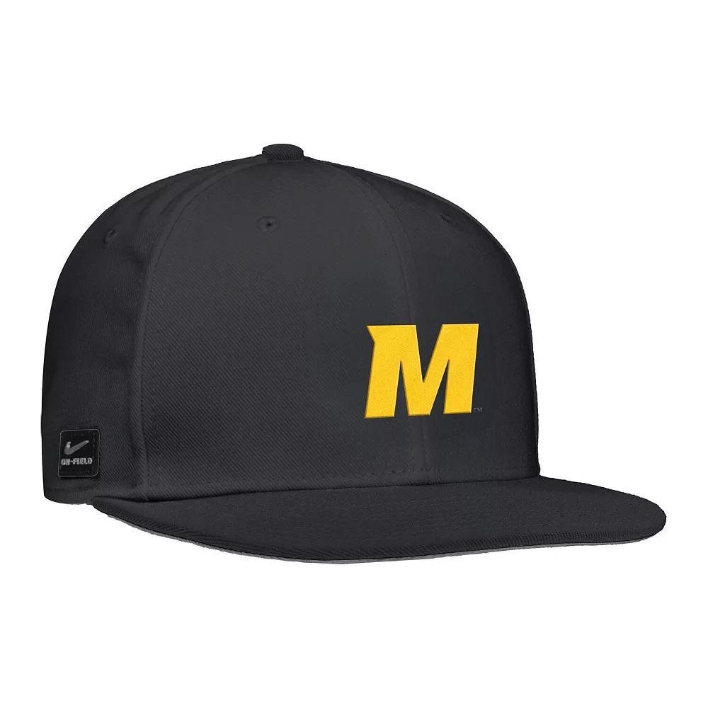 Men's Nike Black Missouri Tigers On-Field Baseball Performance Fitted Hat, Size: 7 1/2 Product Image