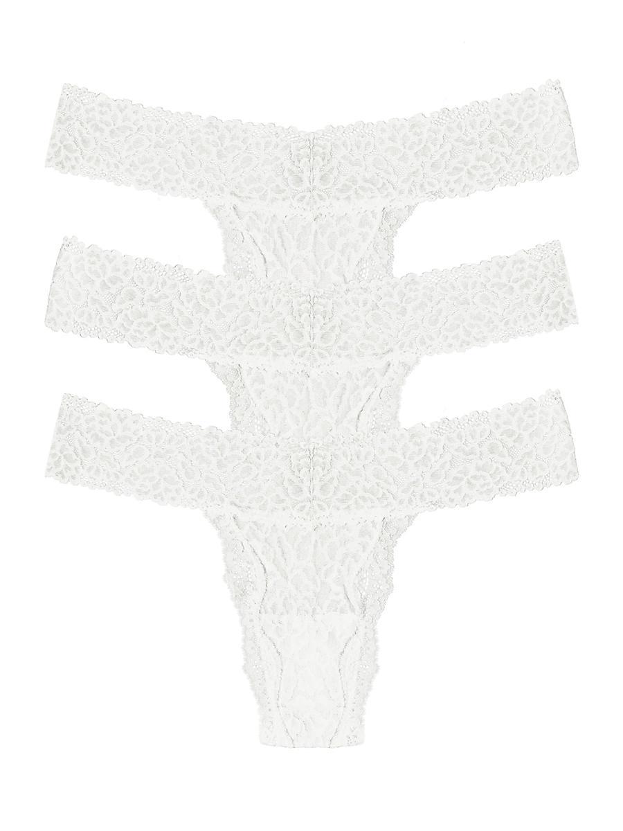 Womens 3-Pack Lace Thongs Product Image