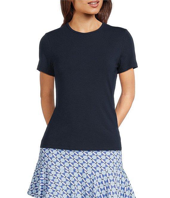 J.McLaughlin Allie Stretch Crew Neck Short Sleeve Tee Product Image