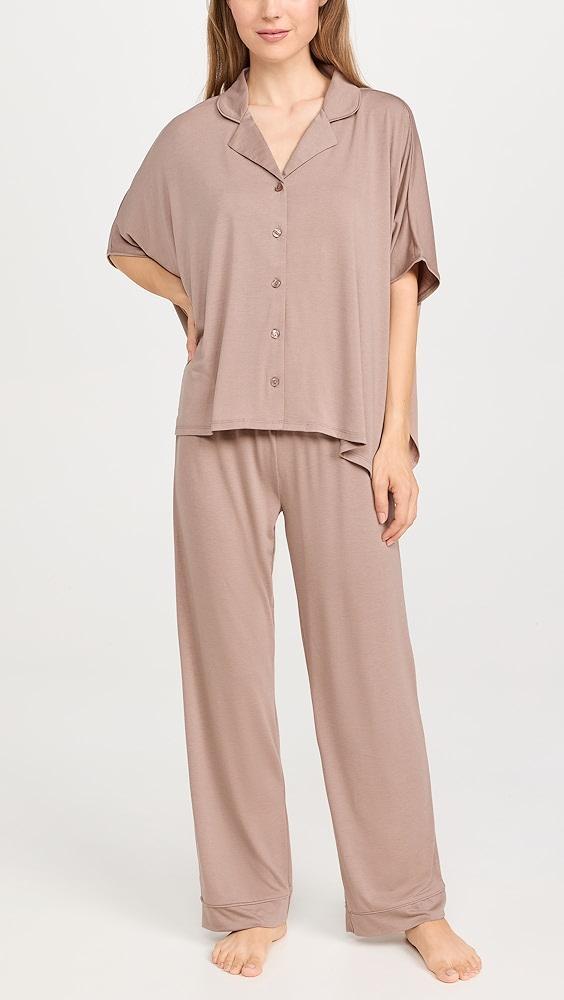 Flora Nikrooz Solid Knit Caftan PJ Set | Shopbop Product Image