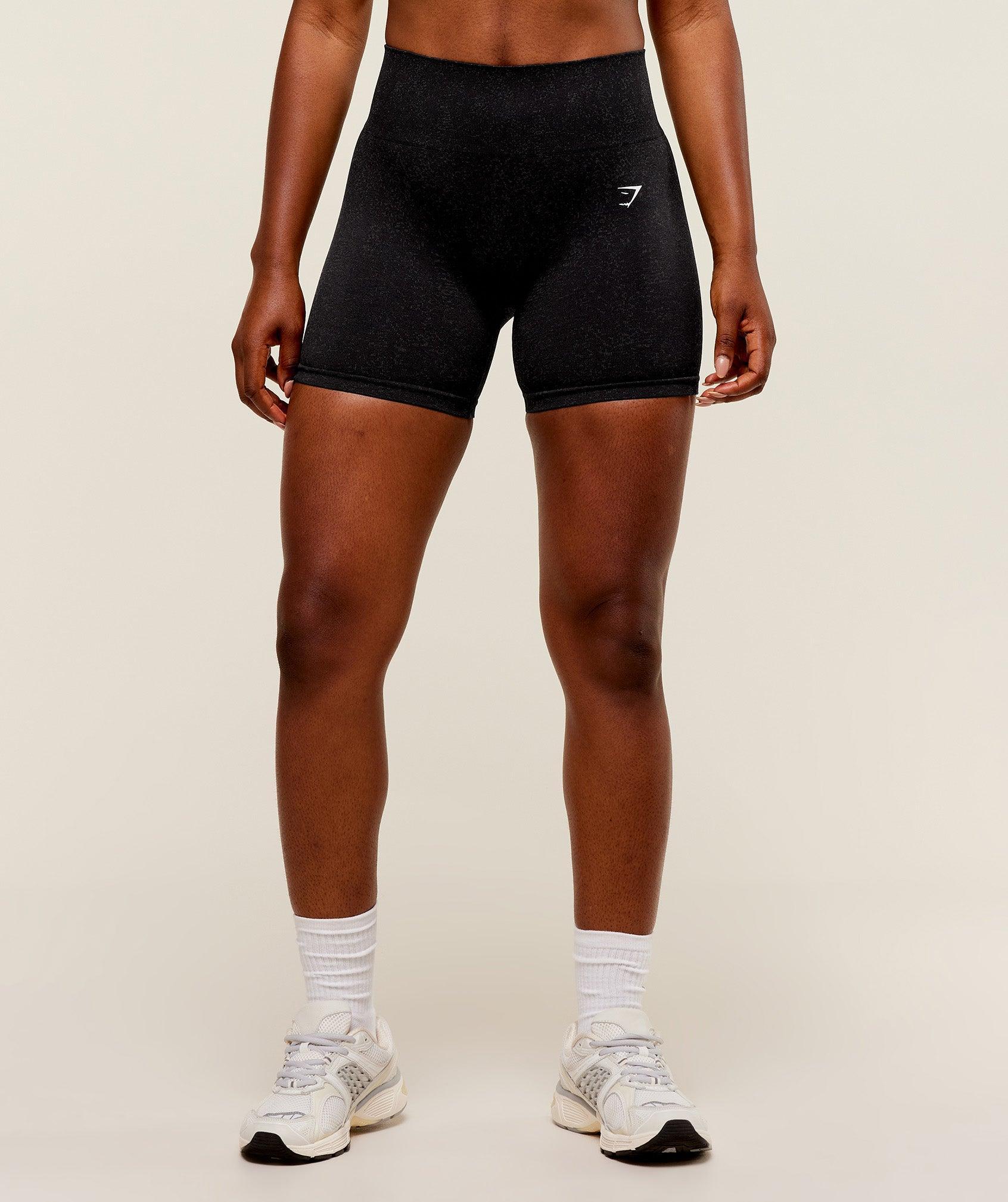 Gymshark Adapt Fleck Seamless Shorts - Black/Smokey Grey Female Product Image