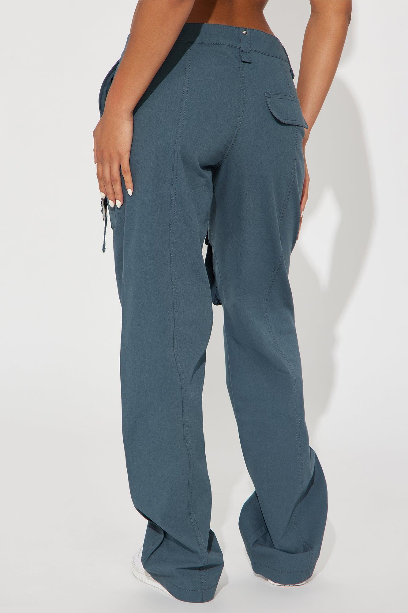 All Within Me Wide Leg Cargo Pant - Slate Blue Product Image