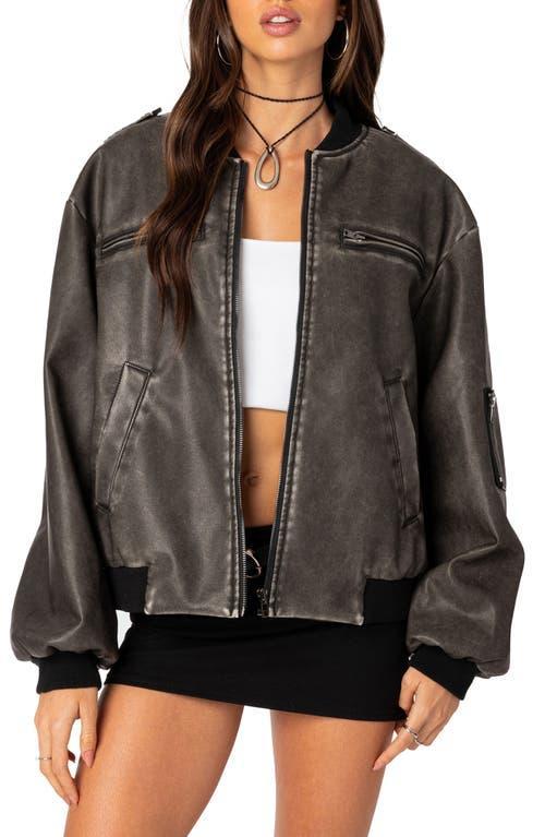 Womens Vava washed bomber jacket Product Image