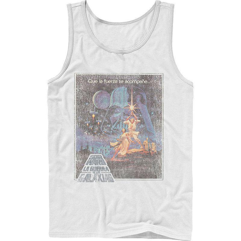 Mens Star Wars Faded VHS Cover Tank Top Athletic Grey Product Image