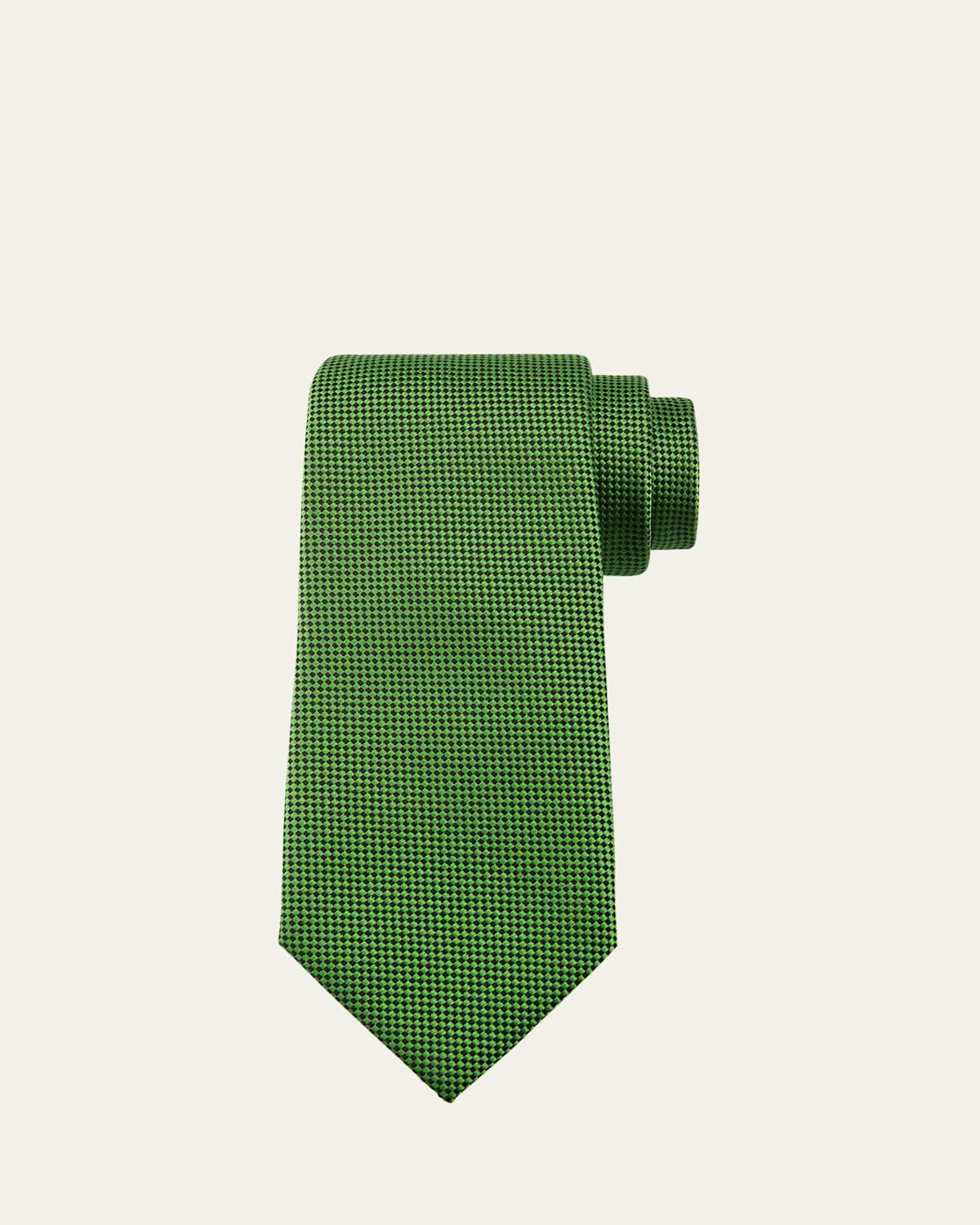 Mens Micro-Diamond Silk Tie Product Image