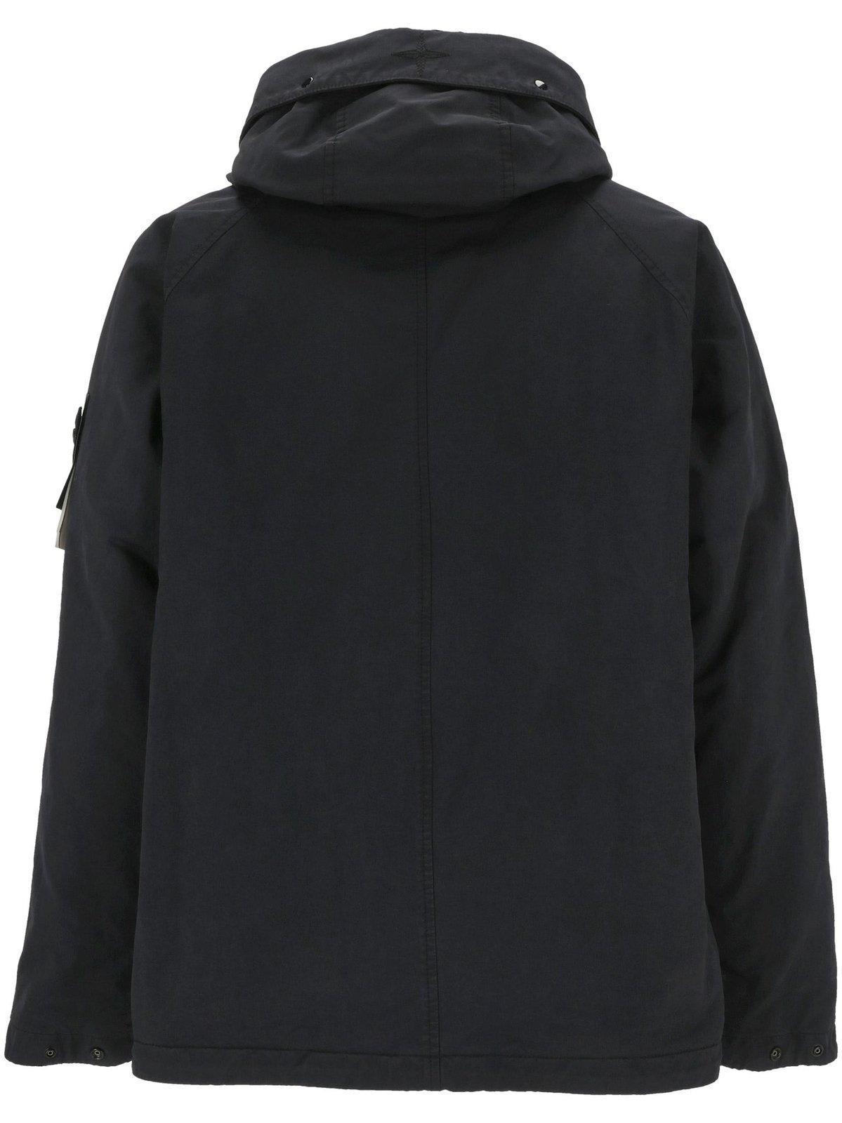 STONE ISLAND Primaloft-tc Hooded Down Jacket In Black Product Image