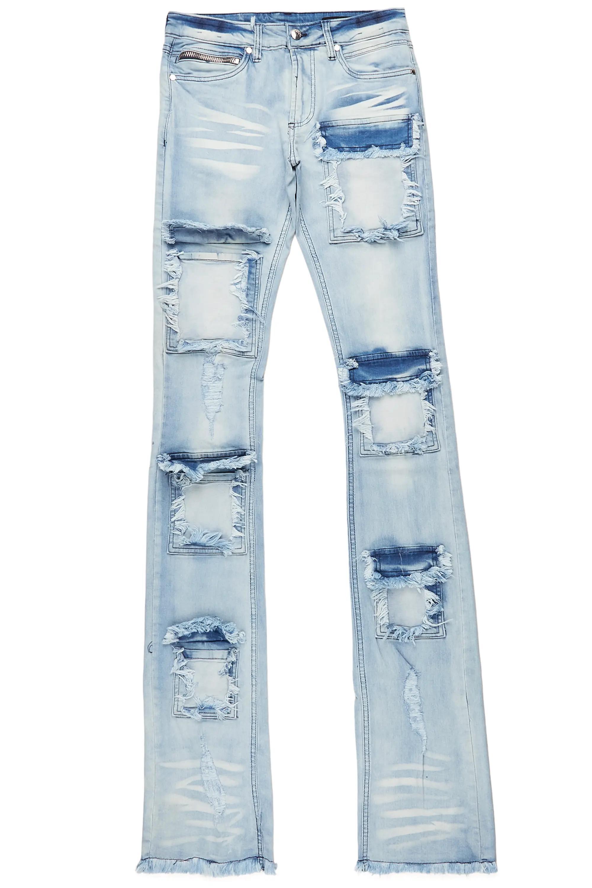 Asle Blue Super Stacked Flare Jean Male Product Image