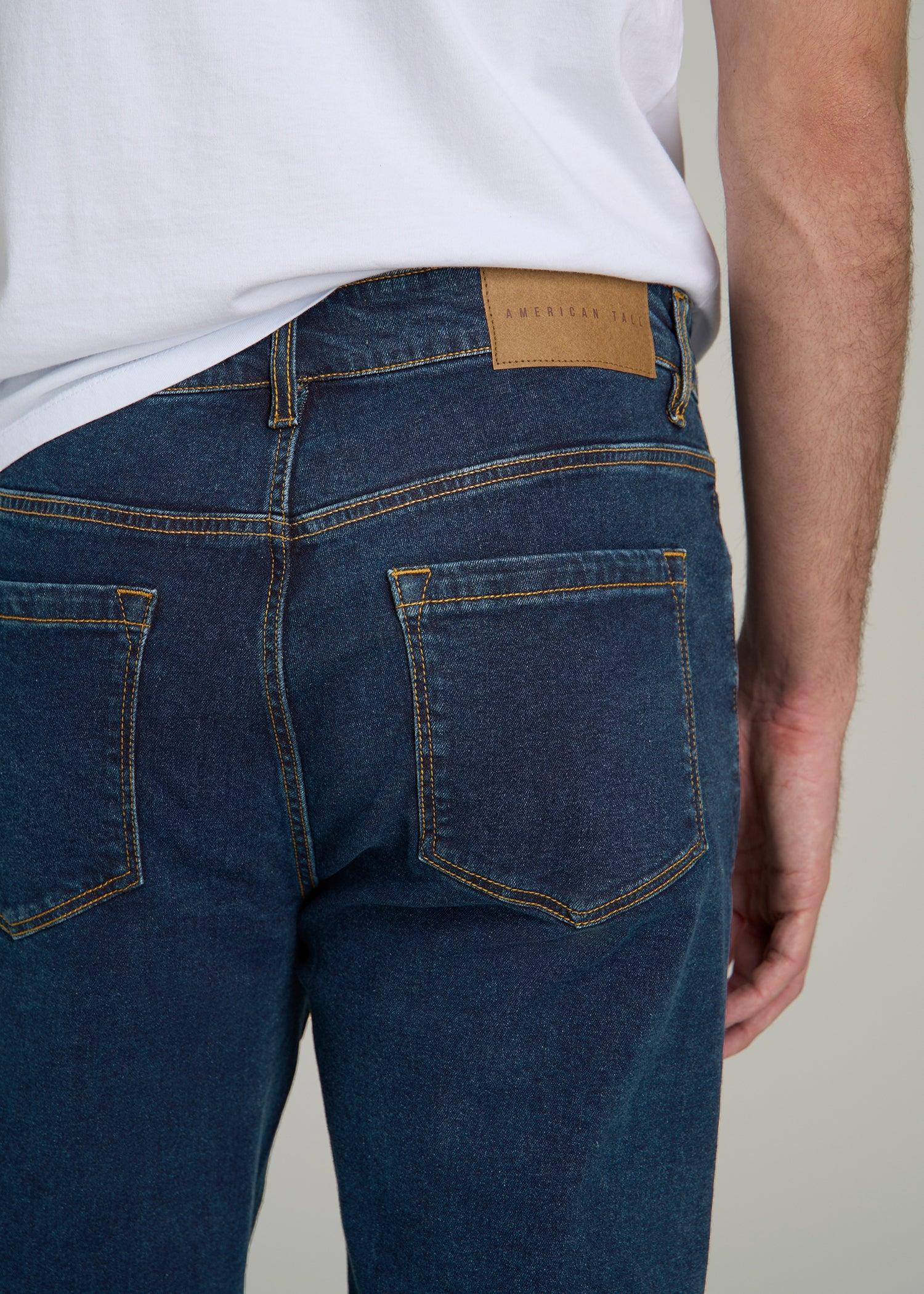 A.T. Basics Men's J1 Straight Fit Jeans for Tall Men in Charged Blue Male Product Image