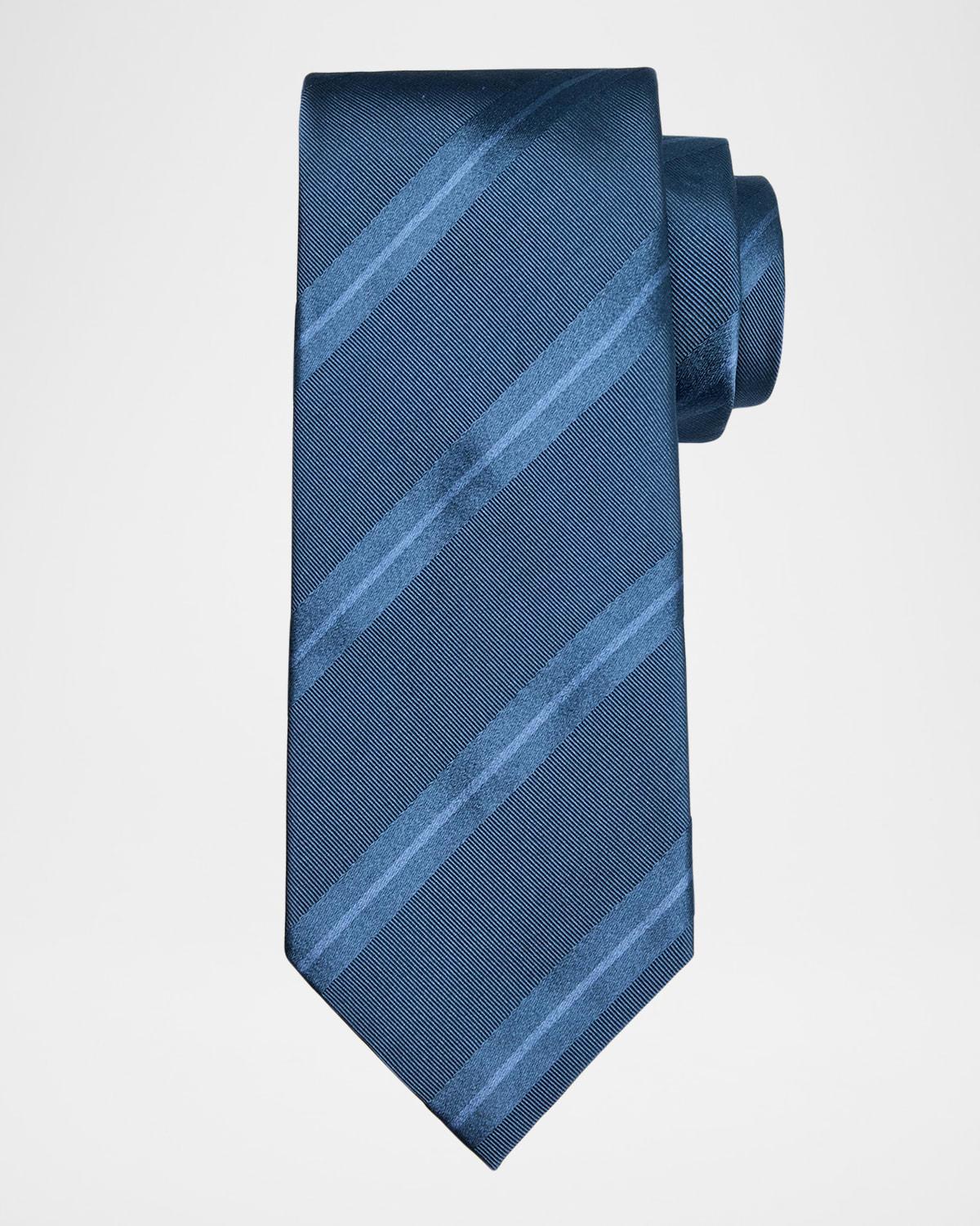 Mens Tonal Stripe Silk Tie Product Image