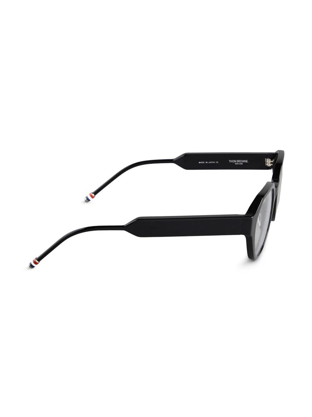 THOM BROWNE Brille Mit Rundem Gestell In Black Product Image