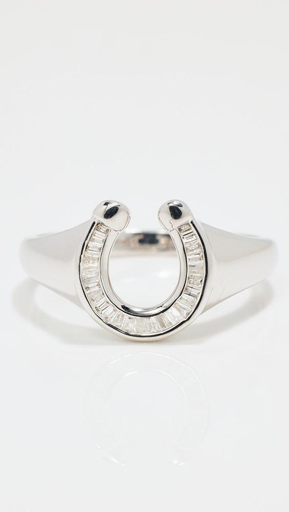 Adina Reyter Baguette Horseshoe Signet Ring | Shopbop Product Image