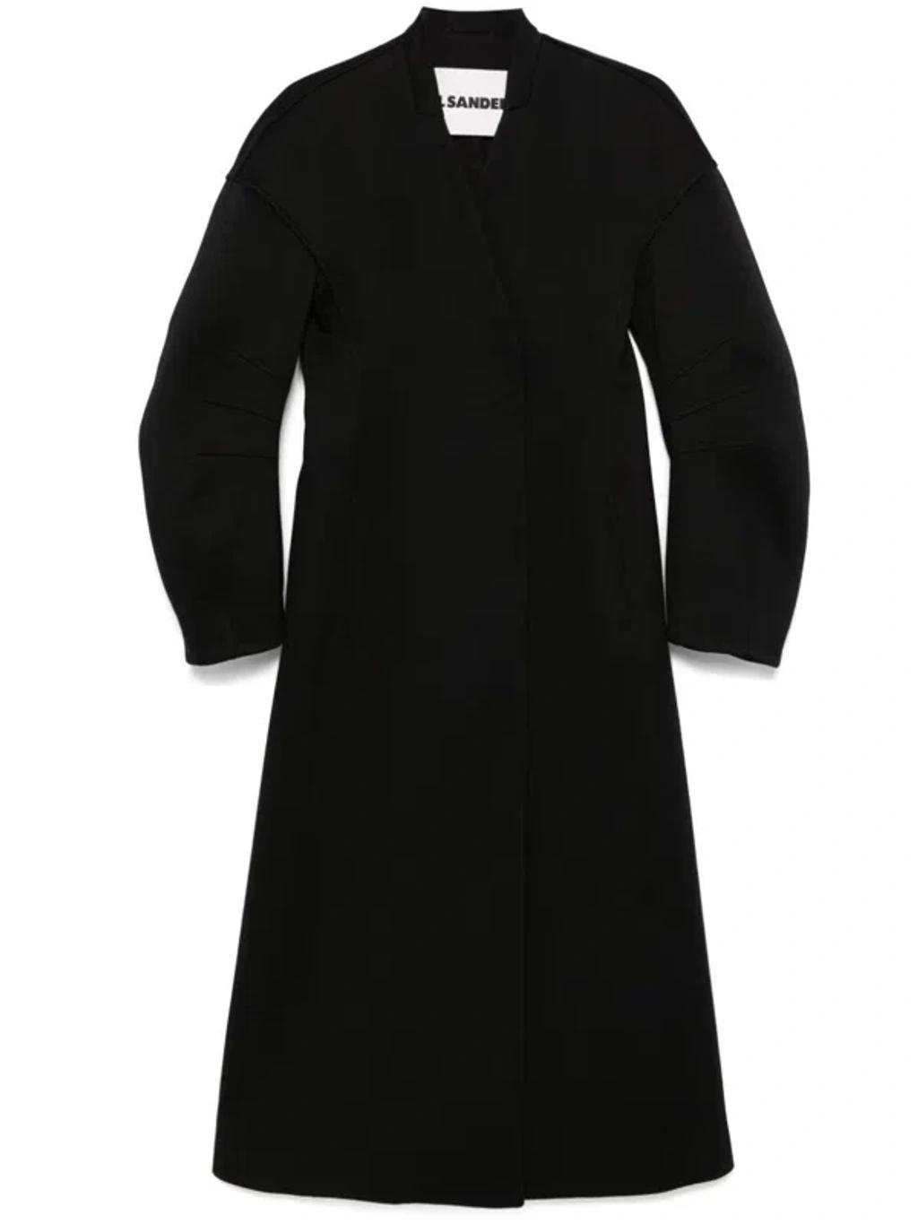 JIL SANDER Single-breasted Wool Coat In Black   Product Image