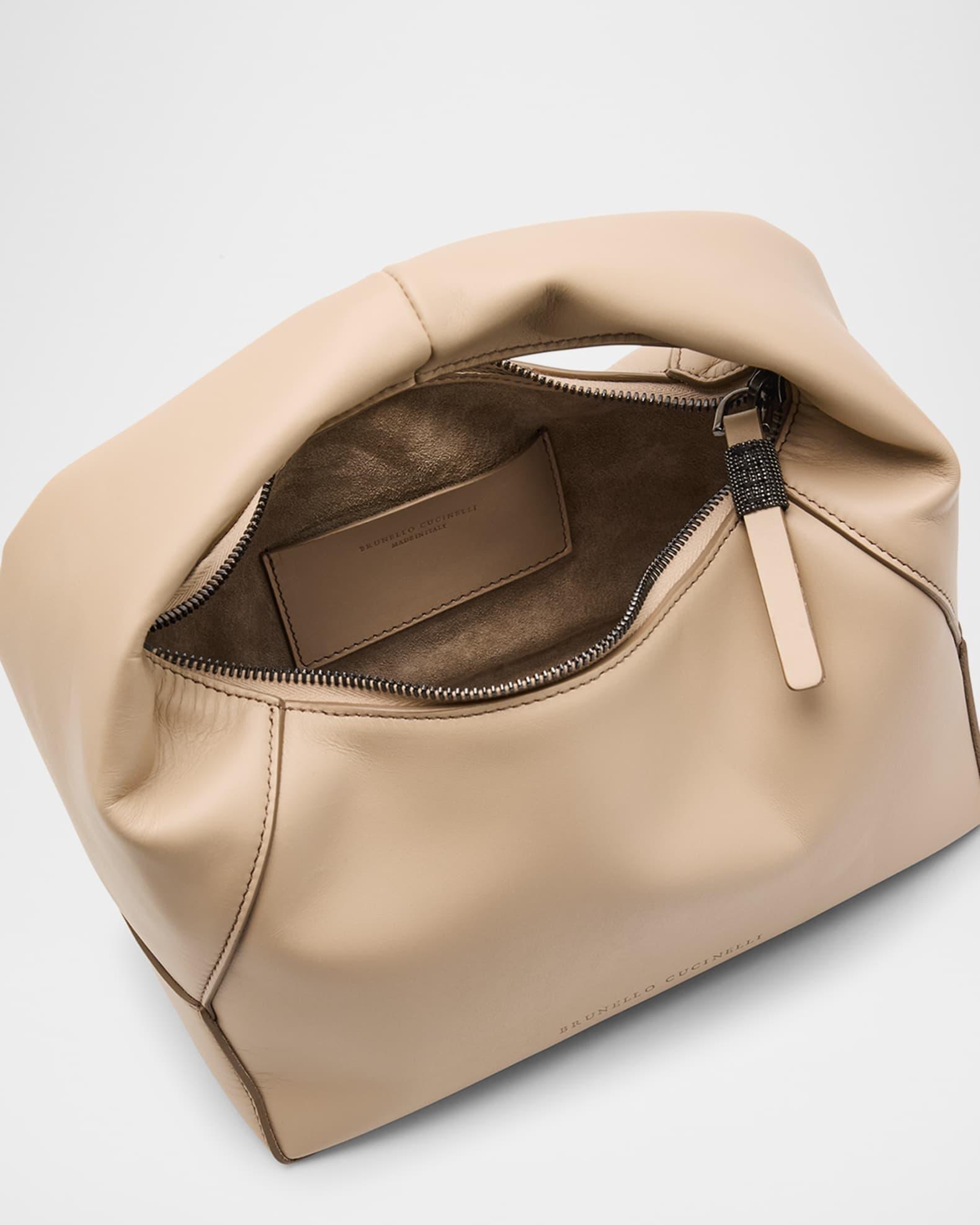 Zip Leather Top-Handle Bag Product Image