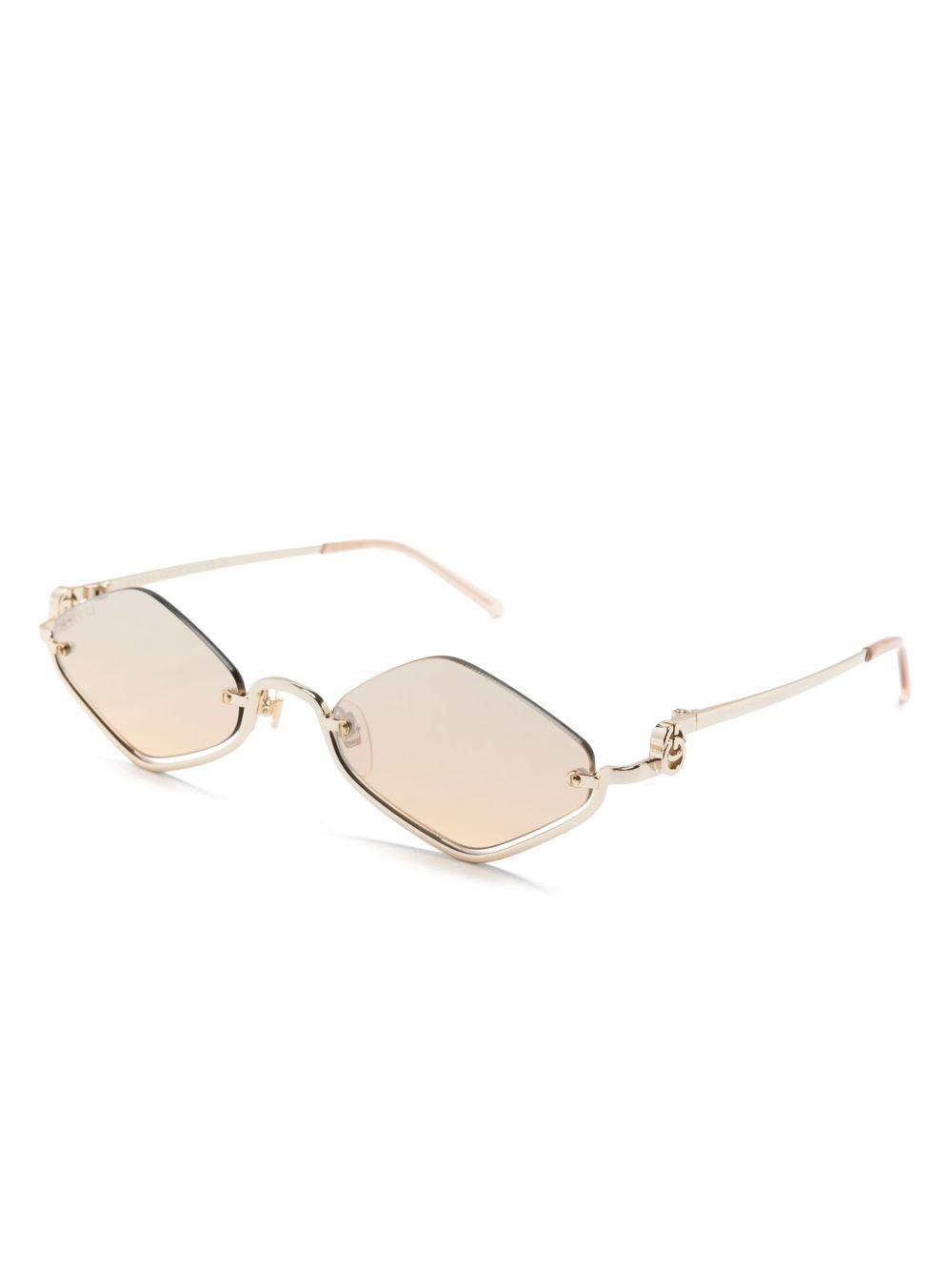 half-rim geometric-frame sunglasses Product Image
