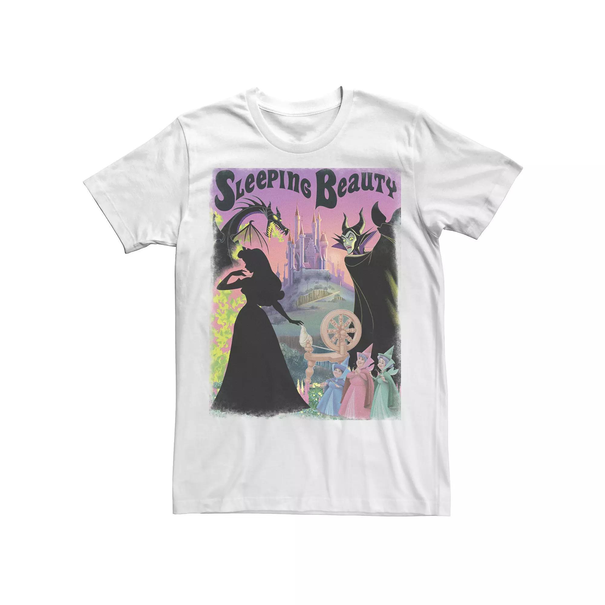 Disney's Sleeping Beauty Aurora Maleficent Men's Poster Tee, Size: 3XL, White Product Image