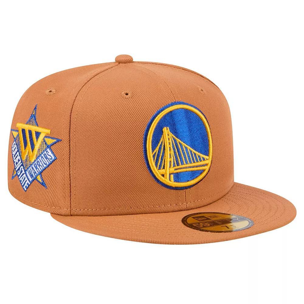Men's New Era Tan Golden State Warriors Color Pack 59FIFTY Fitted Hat,  Product Image