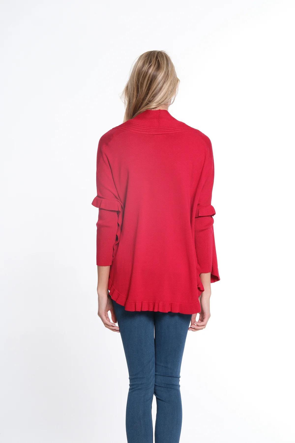 Ruffle Drape Cardigan Product Image