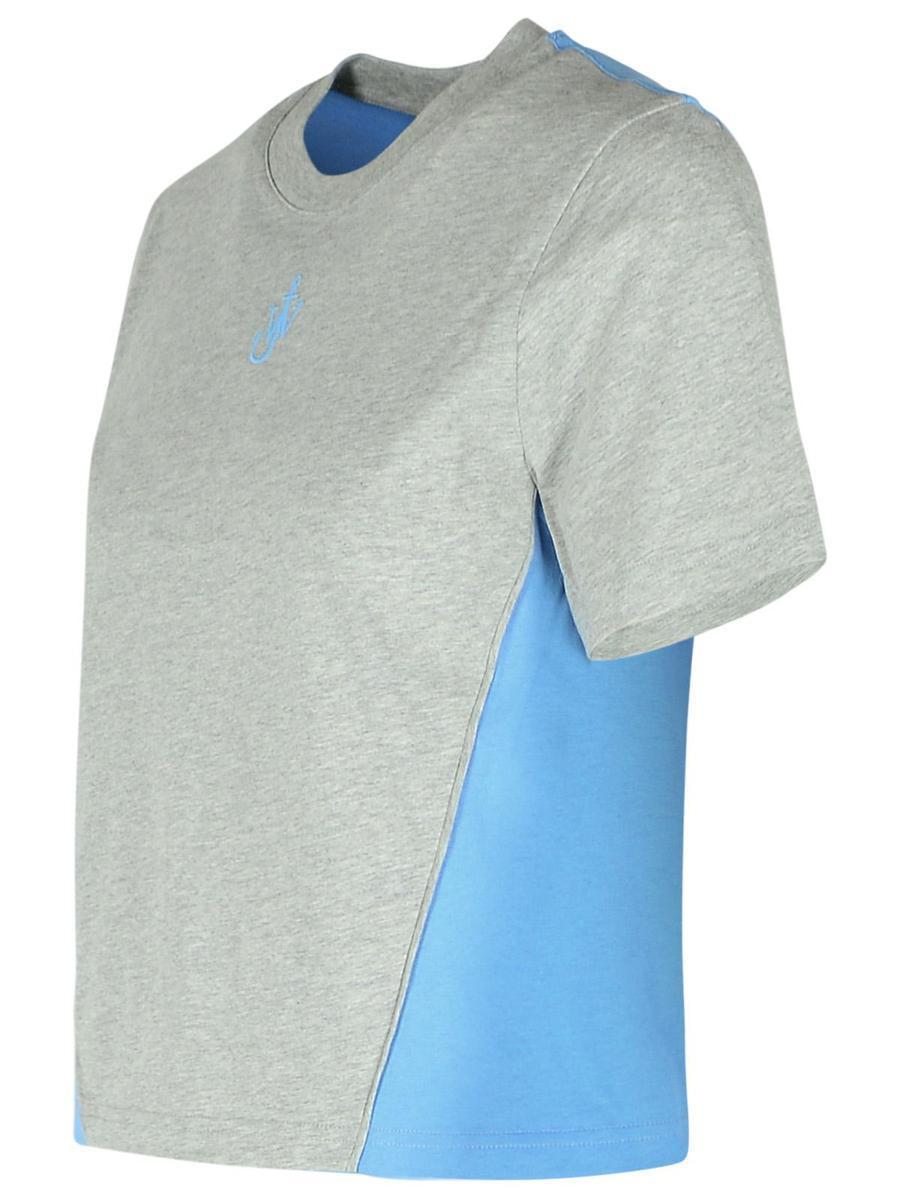 JW ANDERSON 'anchor' Grey Cotton T-shirt Product Image