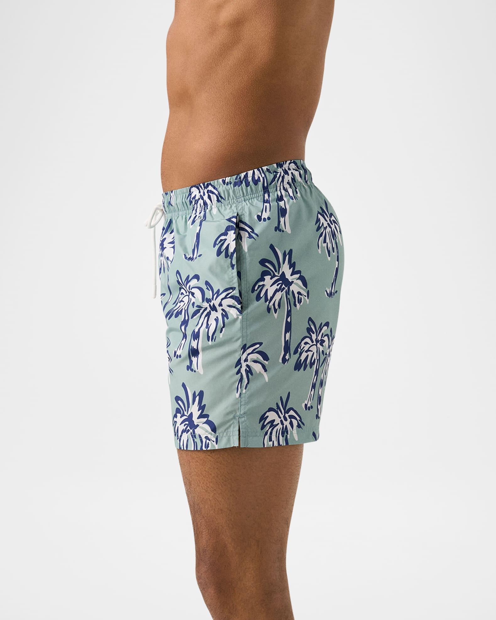 Men's Palm Tree Slim Swim Trunks Product Image