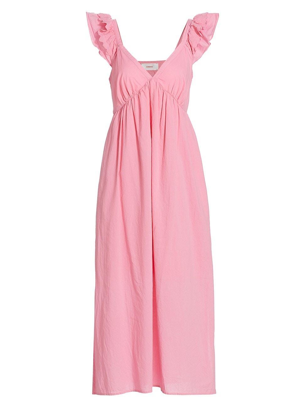 Womens Leia Flutter-Sleeve Maxi Dress Product Image