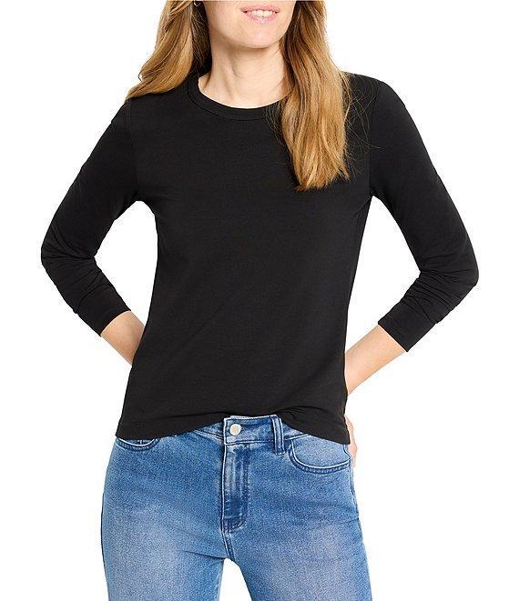 NIC + ZOE Perfect Knit Round Neck Long Sleeve Top Product Image