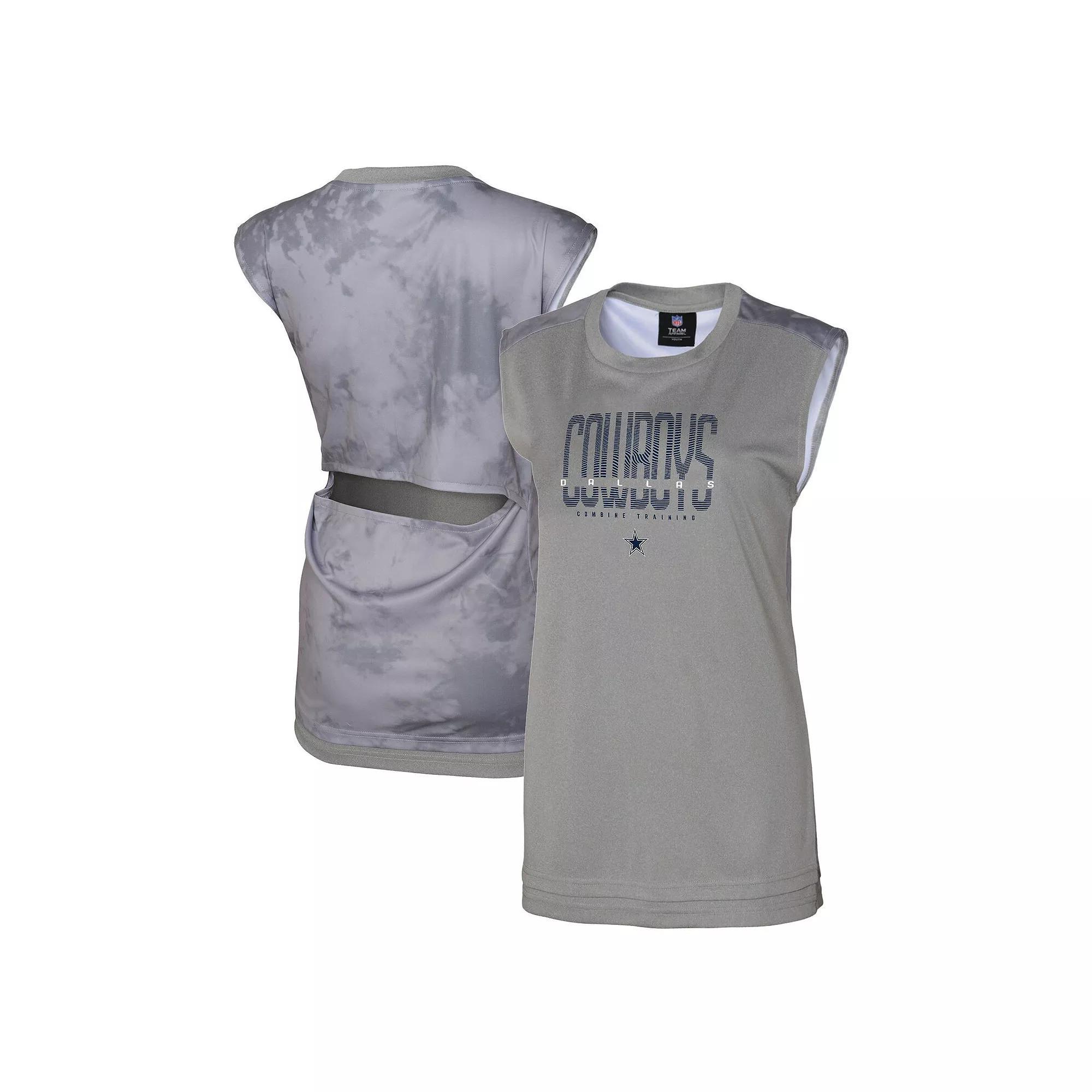 Women's Gray Dallas Cowboys No Sweat Tank Top,  Product Image