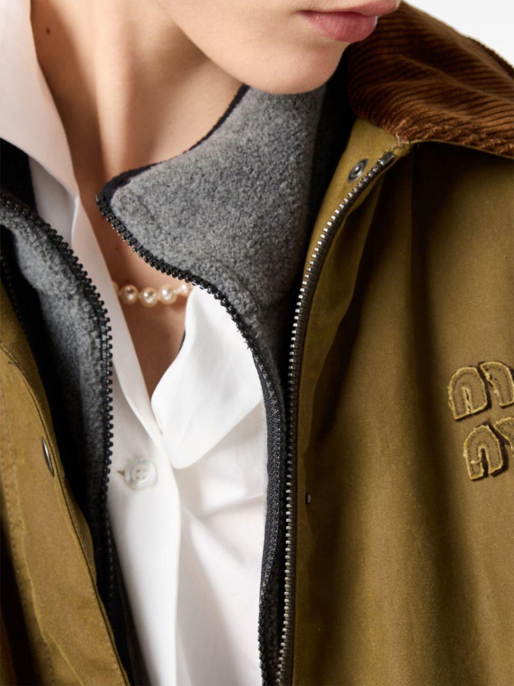 logo-embroidered fleece sweatshirt Product Image