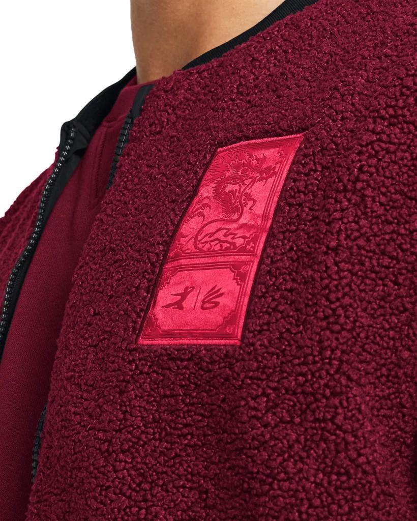 Men's Curry x Bruce Lee Lunar New Year Boucle 'Fire' Bomber Jacket Product Image