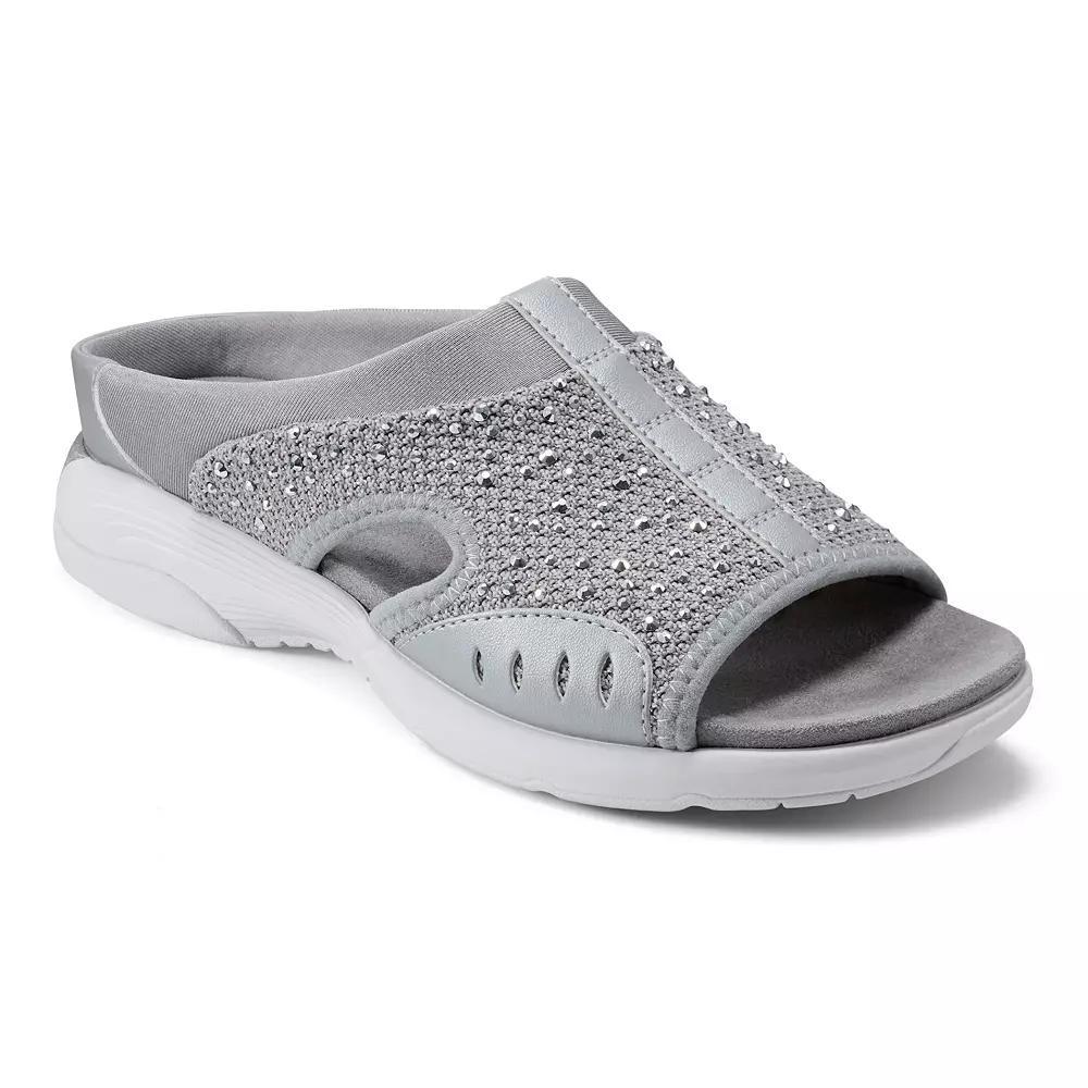 Easy Spirit Traciee Women's Slide Sandals, Size: 9.5 Wide, Gray Silver Product Image