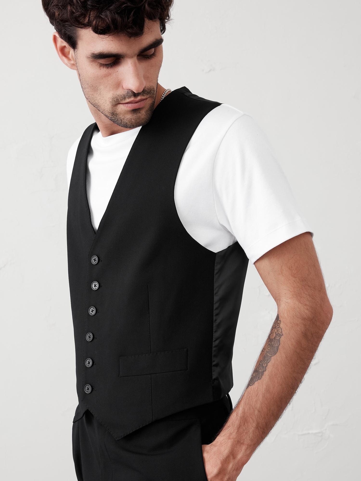 Modern Classic Plain Weave Suit Vest Product Image