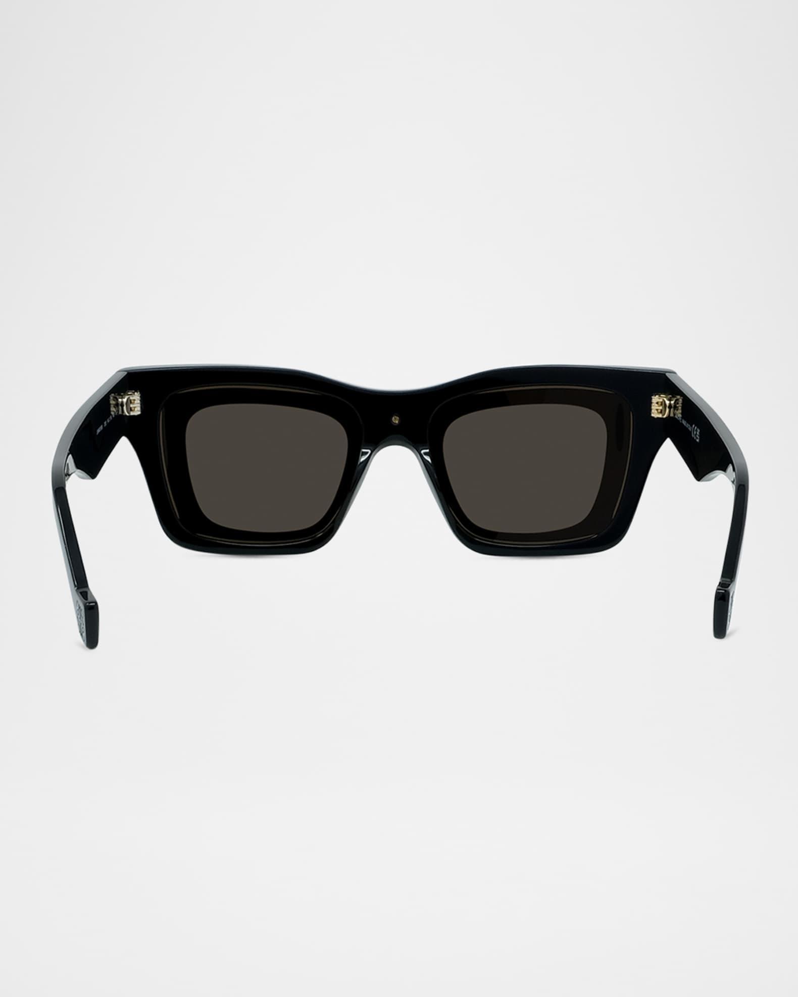 Mens Signature Layered Acetate Rectangle Sunglasses Product Image
