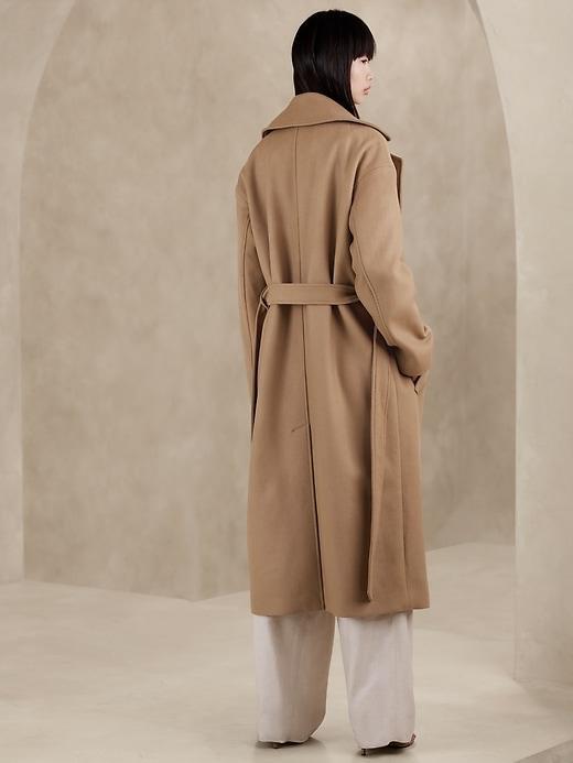 Oversized Wool-Cashmere Wrap Coat Product Image