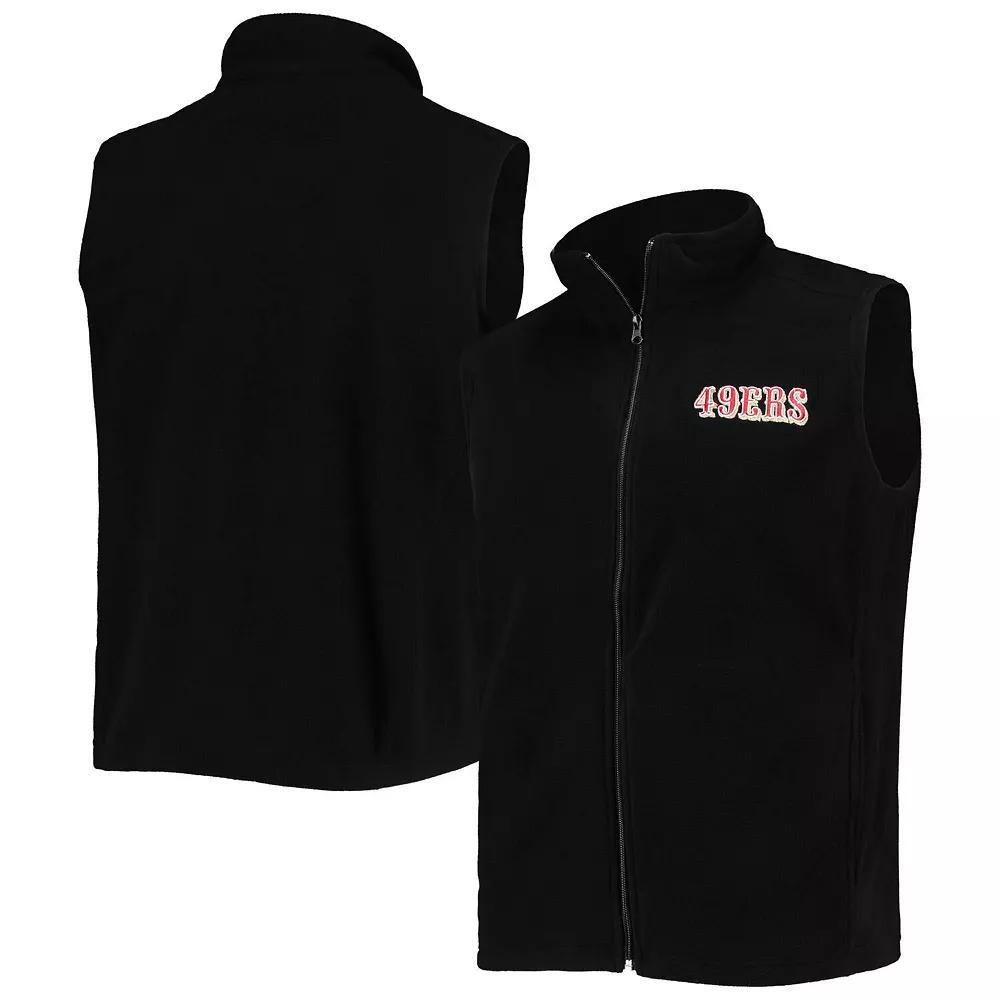 Men's Dunbrooke Black San Francisco 49ers Houston Fleece Full-Zip Vest, Size: Small Product Image
