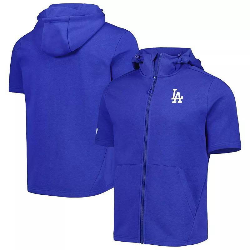 Men's Levelwear Royal Los Angeles Dodgers Recruit Full-Zip Short Sleeve Hoodie, Size: XL, Blue Product Image