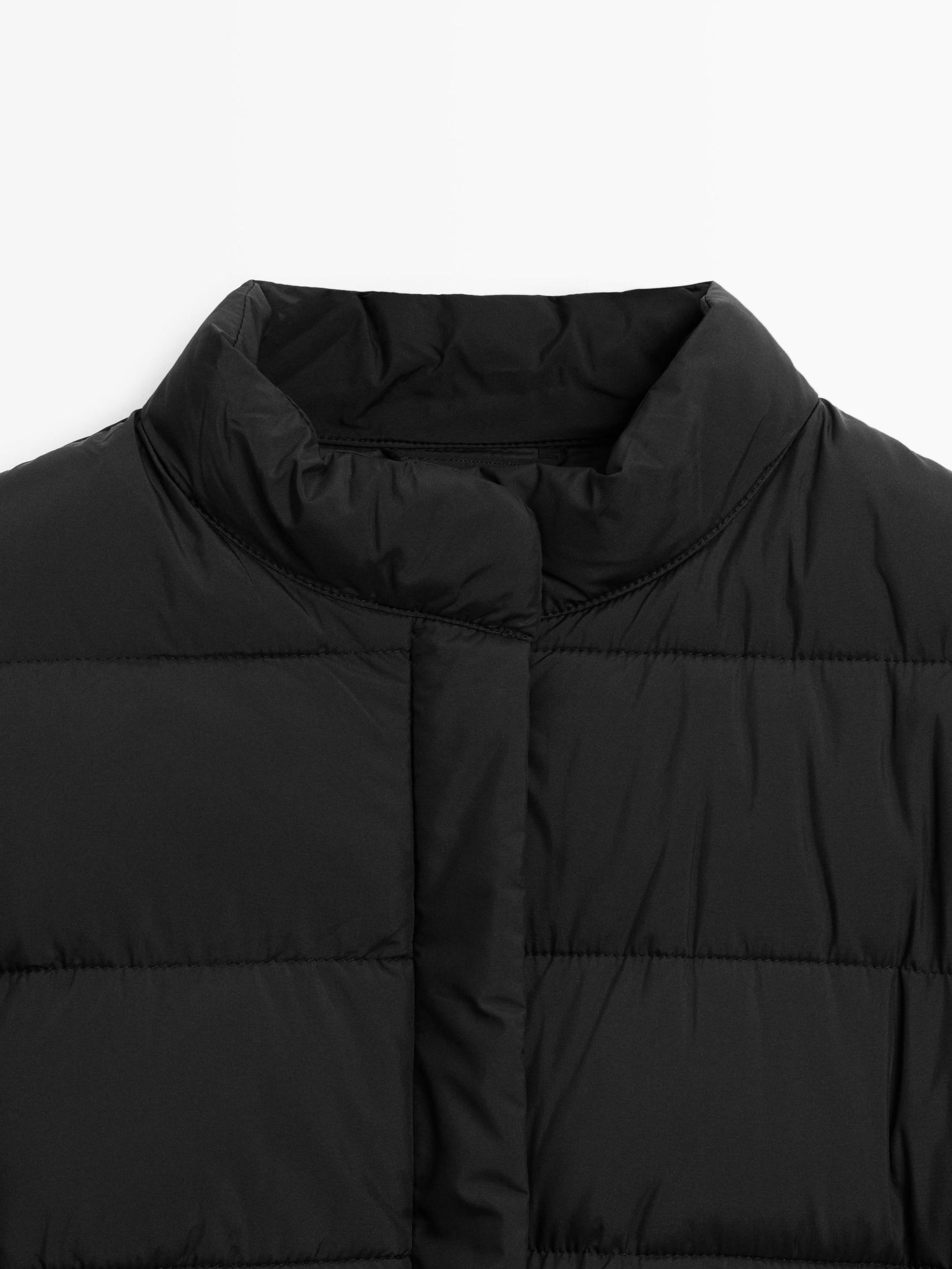 Puffer jacket with stand collar Product Image