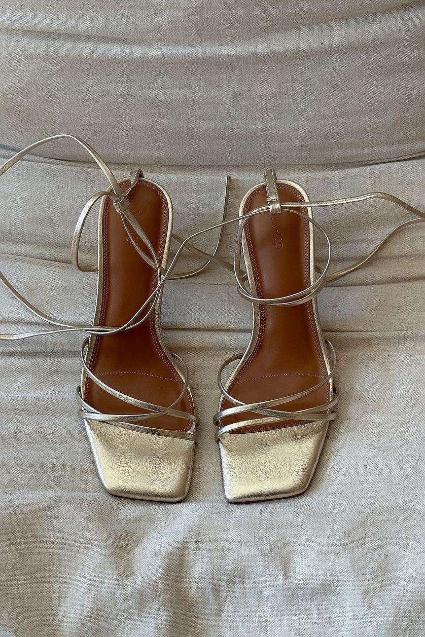 Squared Toe Strappy Heels Product Image