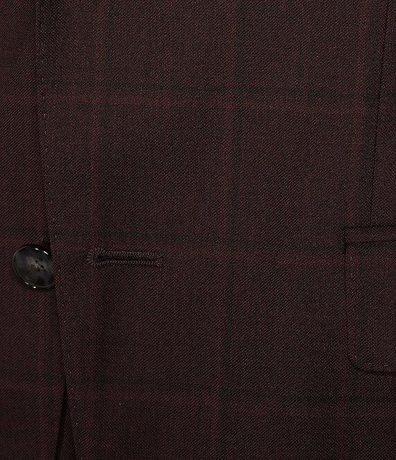 Hugo Boss Slim Fit Flat Front Plain Check 2-Piece Suit Product Image