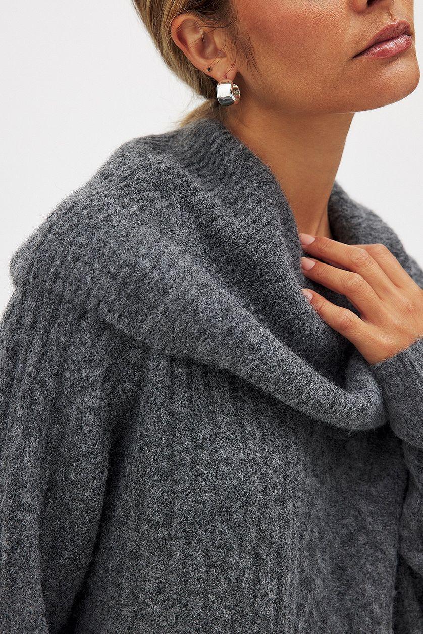 Cable Knitted Turtle Neck Sweater Product Image