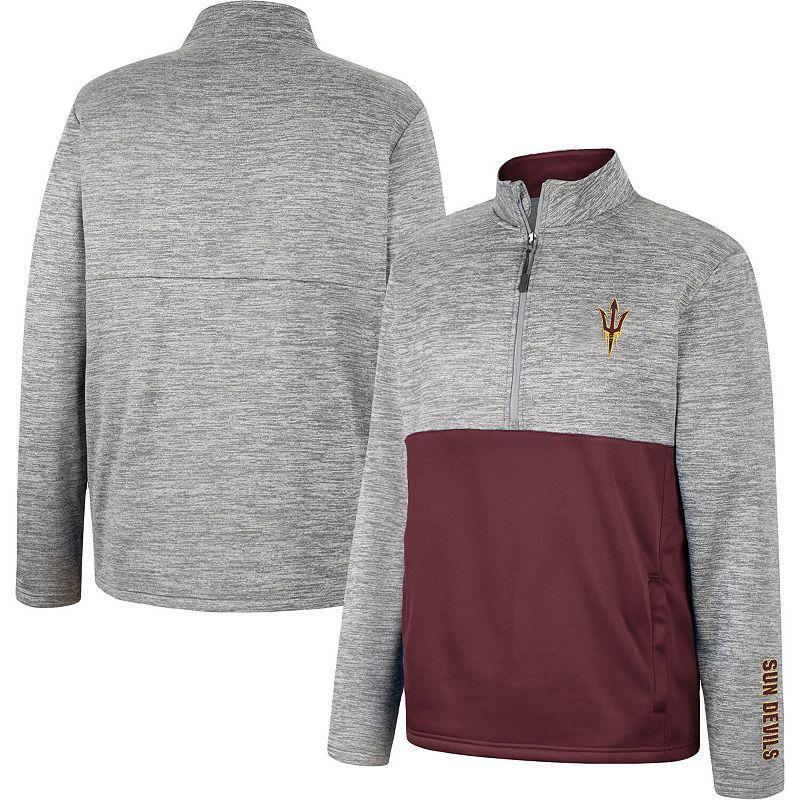 Men's Colosseum Gray Iowa State Cyclones John Half-Zip Jacket,  Product Image