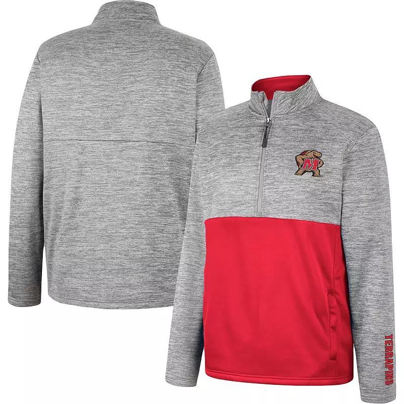 Men's Colosseum Gray Maryland Terrapins John Half-Zip Jacket, Size: Medium, Grey Product Image