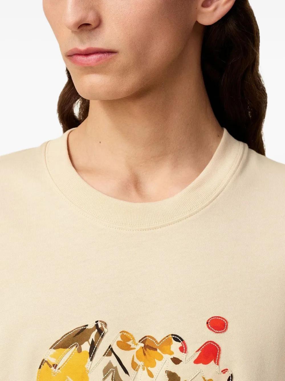 Floral Ami-patch T-shirt Product Image