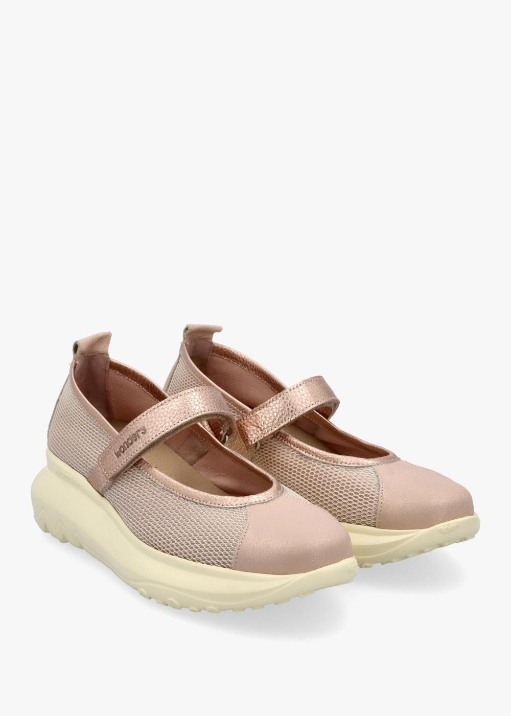 WONDERS Isaura Nude Sporty Ballerina Pumps In Ndf Product Image