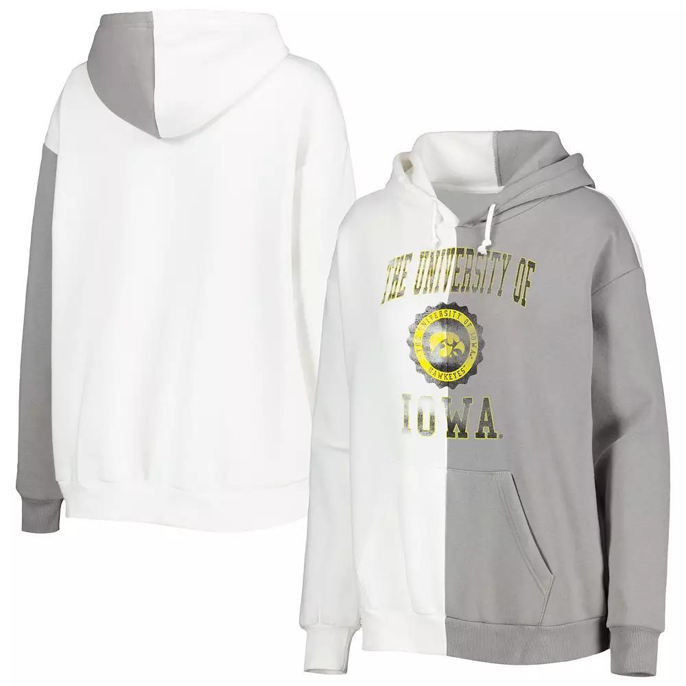 Women's Gameday Couture Gray/White Iowa Hawkeyes Split Pullover Hoodie,  Product Image